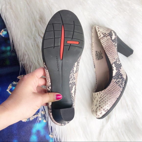 Rockport comfort sole snake print chunky heel pump - Picture 3 of 4